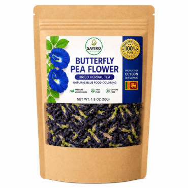 BUTTERFLY PEA FLOWER HERBAL TEA NATURAL COLORING FOR FOOD 100% ORGANIC MADE IN CEYLON – 1.8oz (50g)